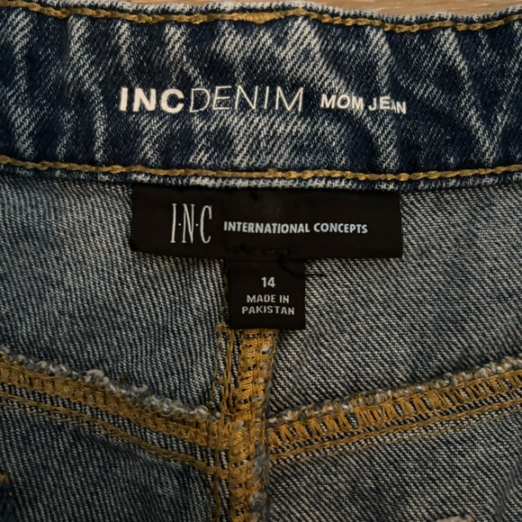 INC High Rise Ripped Mom Jeans - Picture 7 of 11